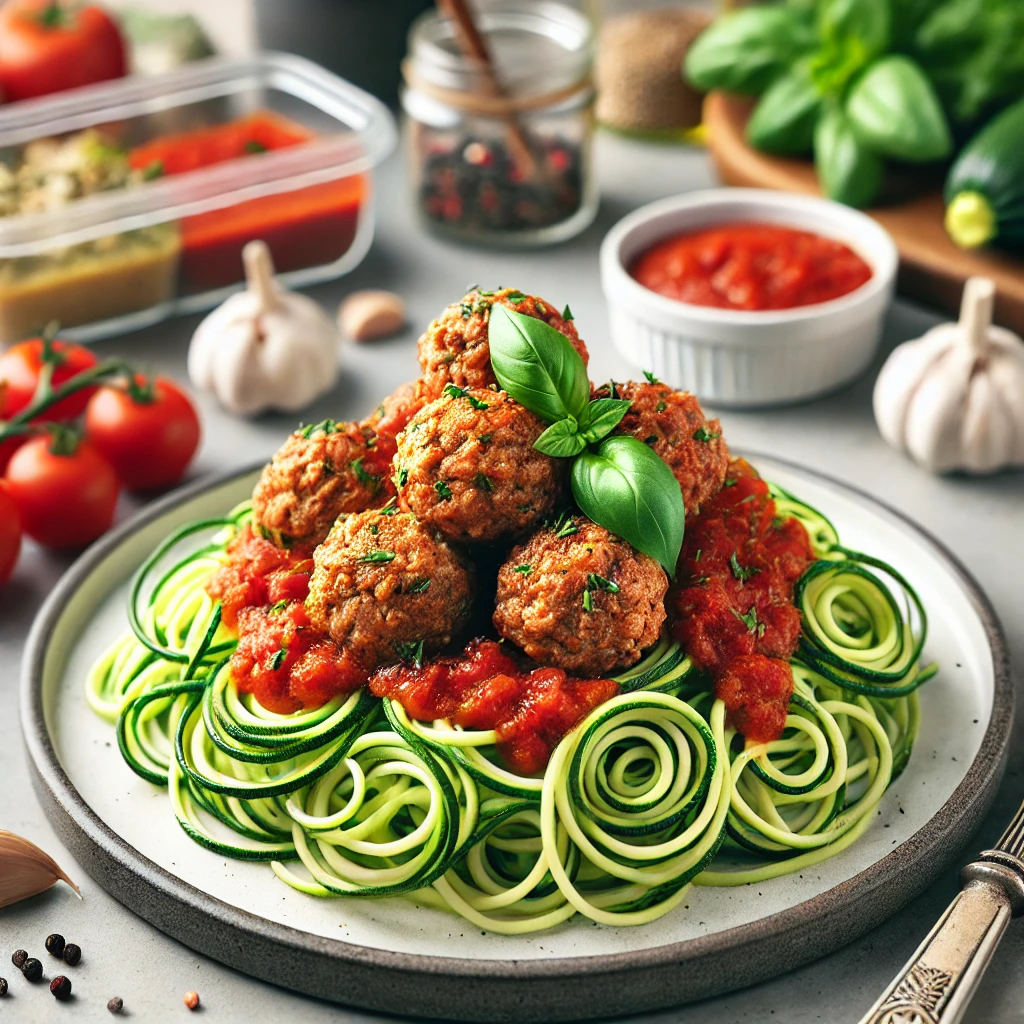 Turkey Meatballs and Zoodles
